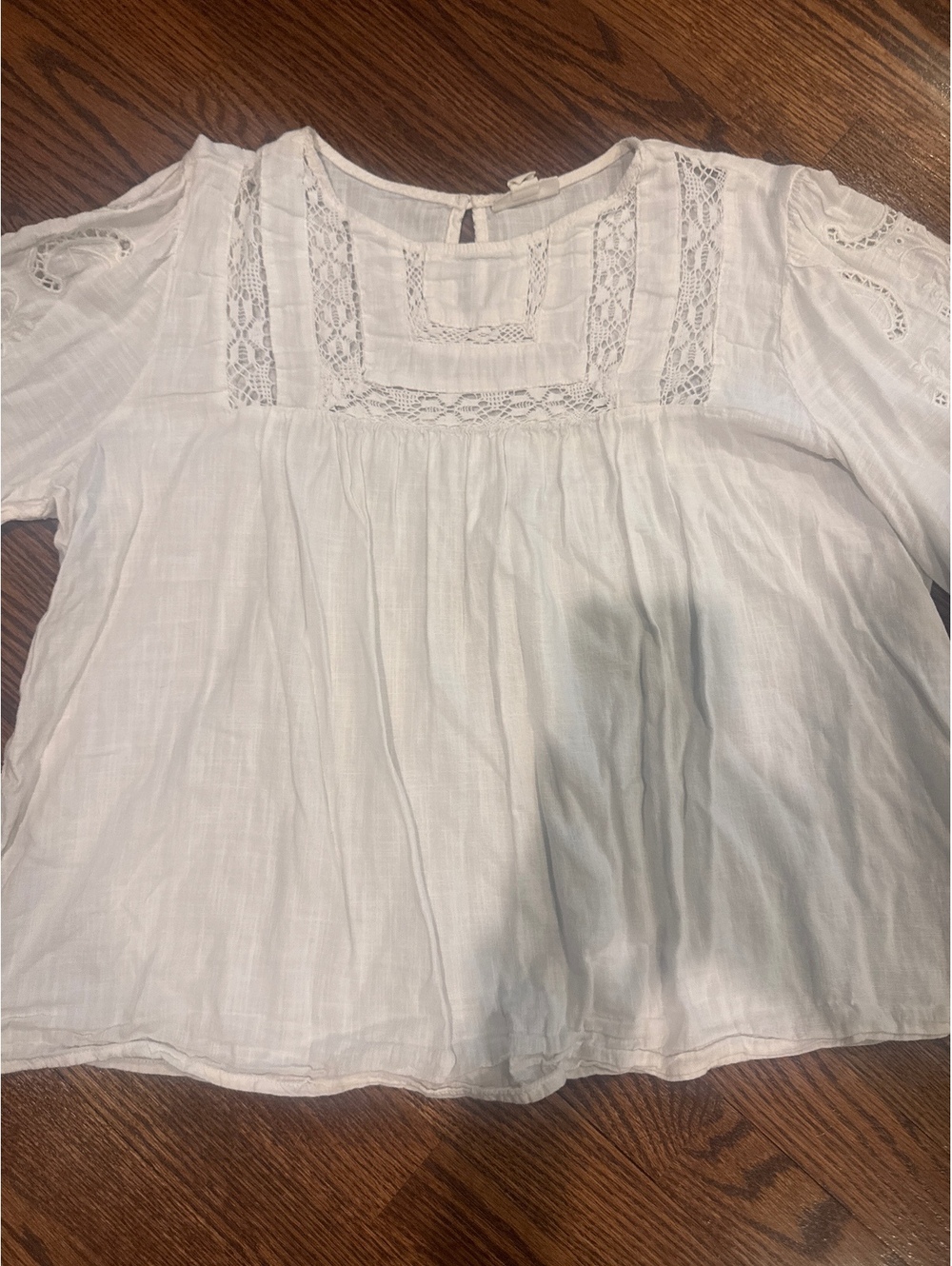 Peasant Blouse with Embroidery Size Large